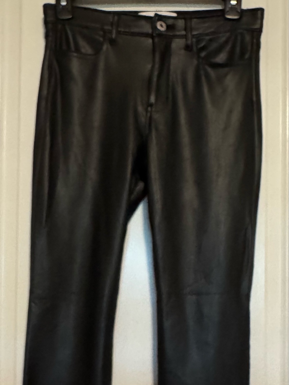 abercrombie kids Black Skinny Vegan Leather Jeans